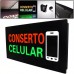 Placa de LED Luminosa 43,5x23,5cm Bivolt Conserto Celular LE-4004 Lelong